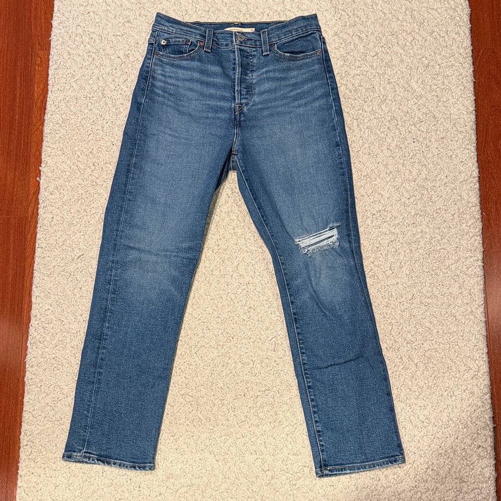 Levi's Classic Blue Wedgie Straight Denim Jeans